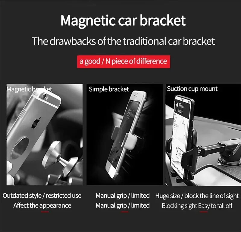 360° Magnetic Car Phone Holder Air Vents Clip Car Cell phone GPS Support Mobile For Auto For iphone Xiaomi Huawei Samsung