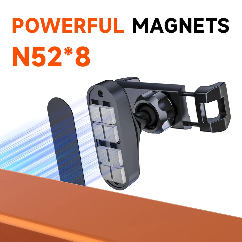 LRBH Magnetic Phone Holder, 360° Adjustable Retractable Clamp Universal Hands-Free for Gym, Forklift, Kitchen, Fits All Phones