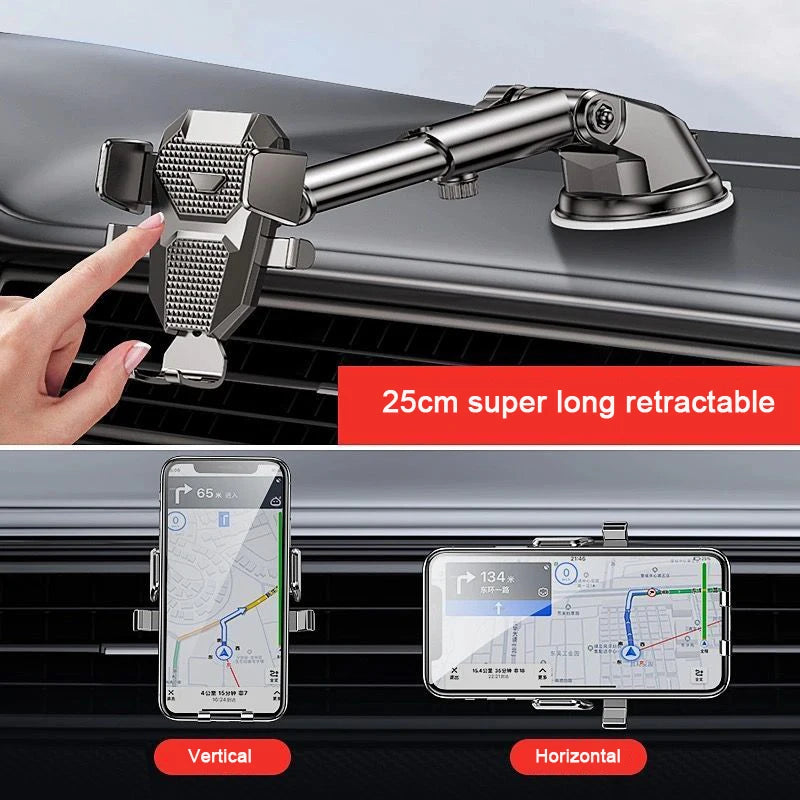 Sucker Car Phone Holder Car Air Vent Clip Mount Stand GPS Telefon Mobile Cell Support for iPhone 14 Promax Xiaomi Huawei Samsung