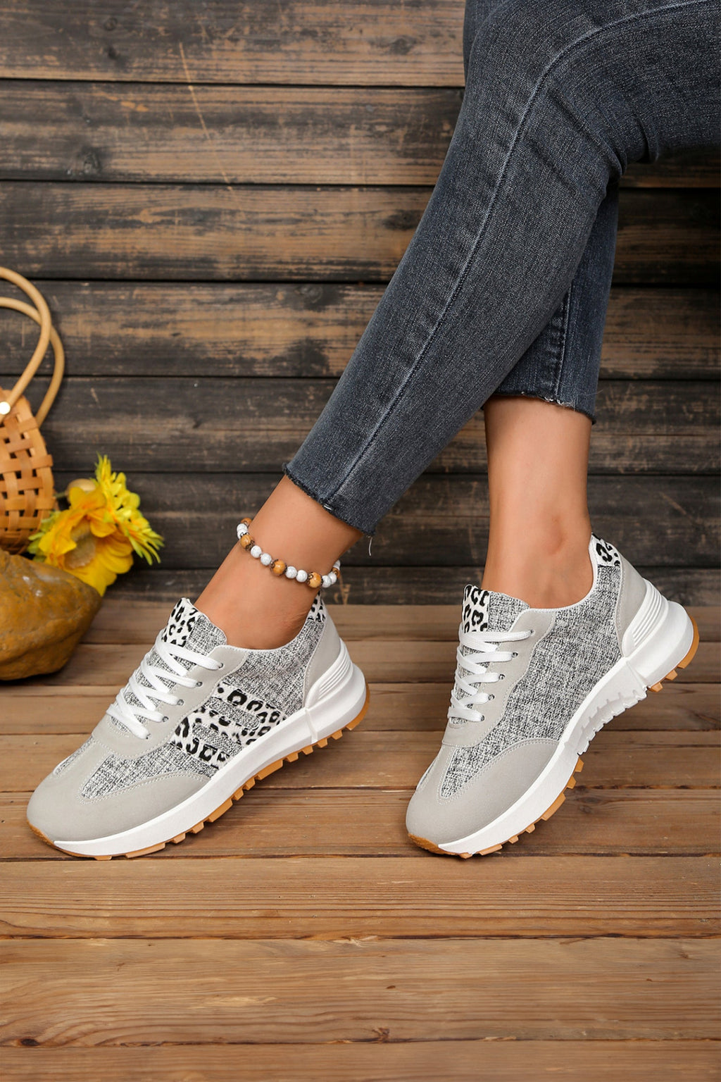 Rosalia Detail Lace Up Sneakers-4