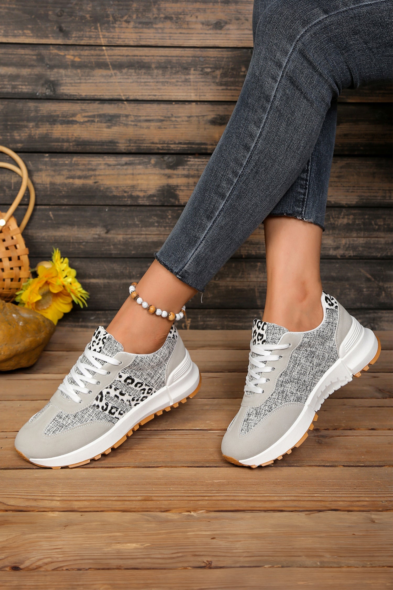 Rosalia Detail Lace Up Sneakers-4