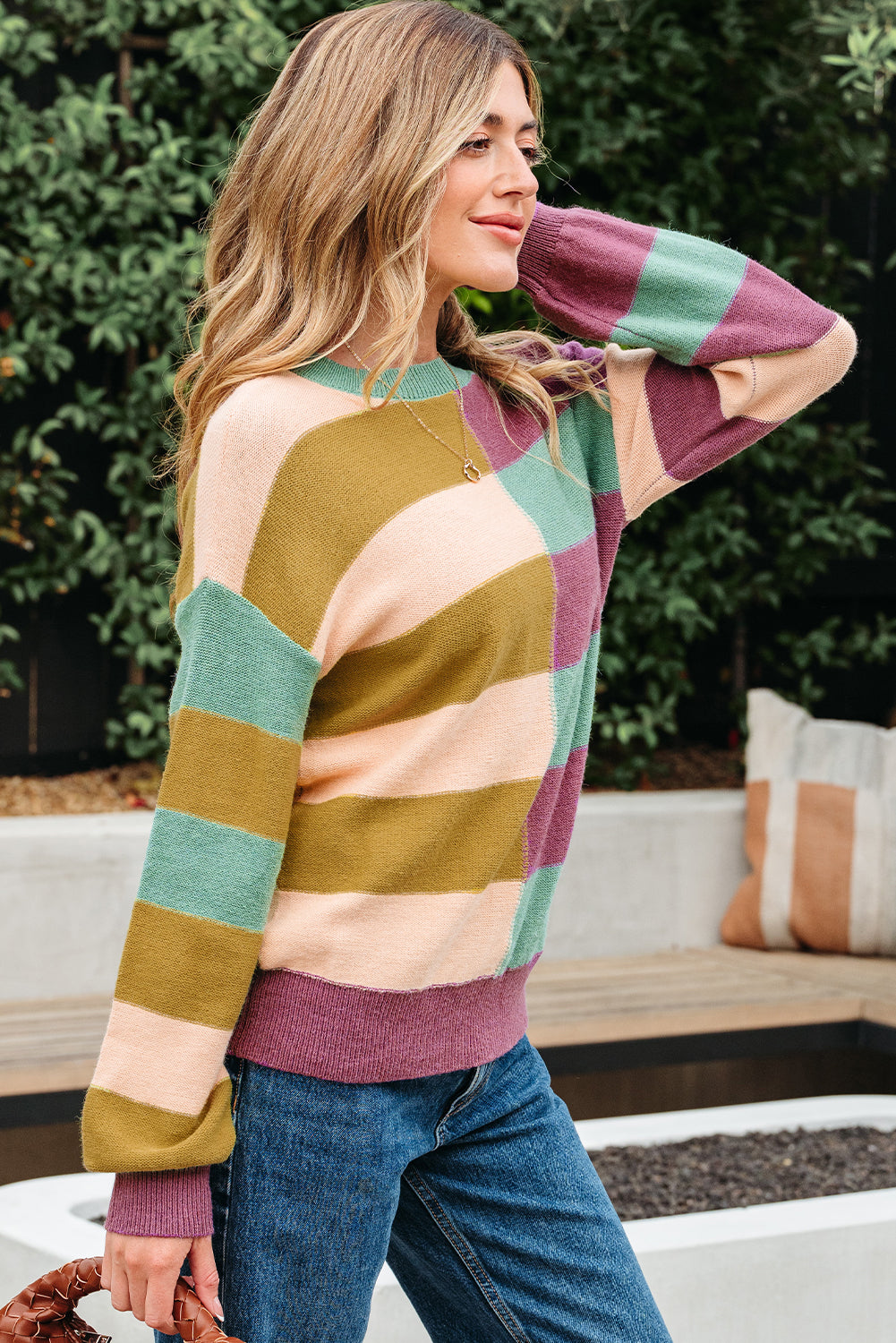 Isabelle Ribbed Edge Casual Sweater-2