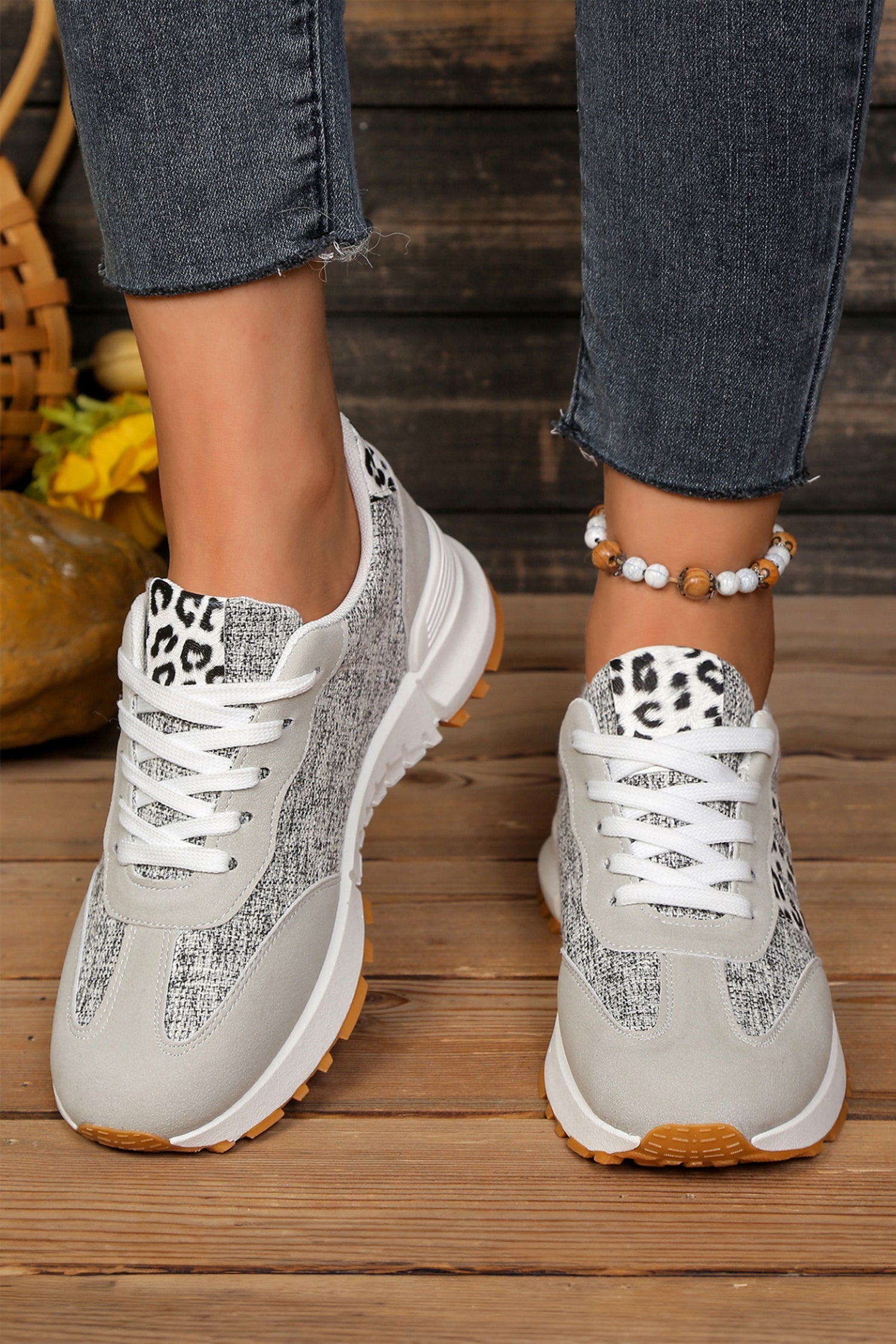 Rosalia Detail Lace Up Sneakers-1