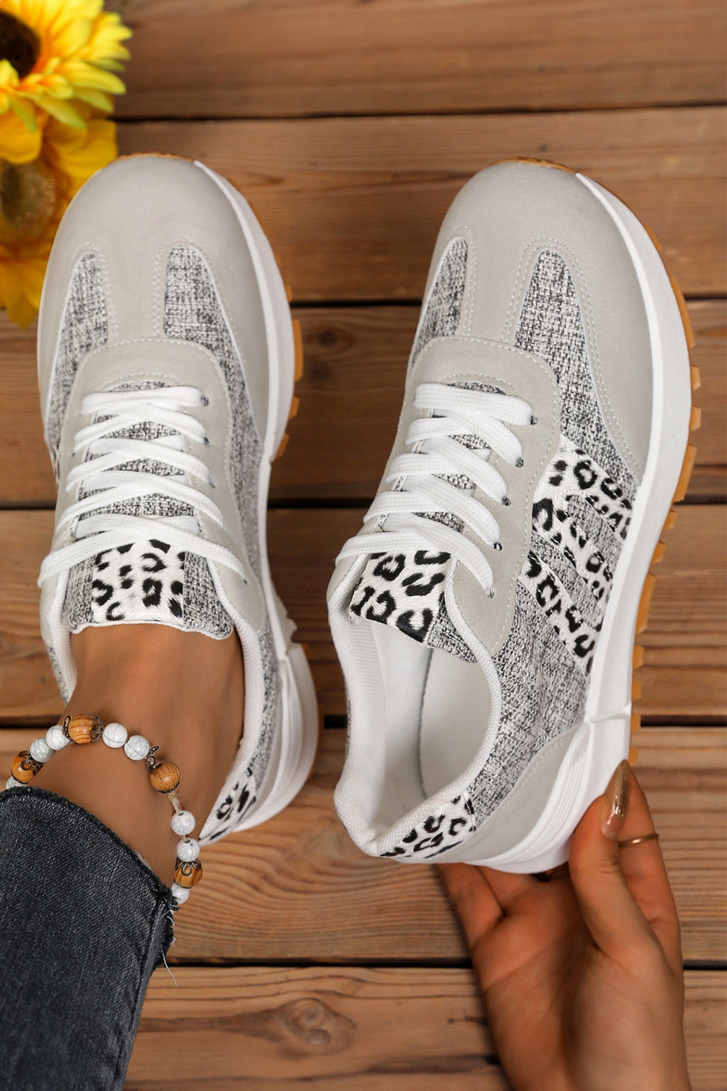 Rosalia Detail Lace Up Sneakers-0