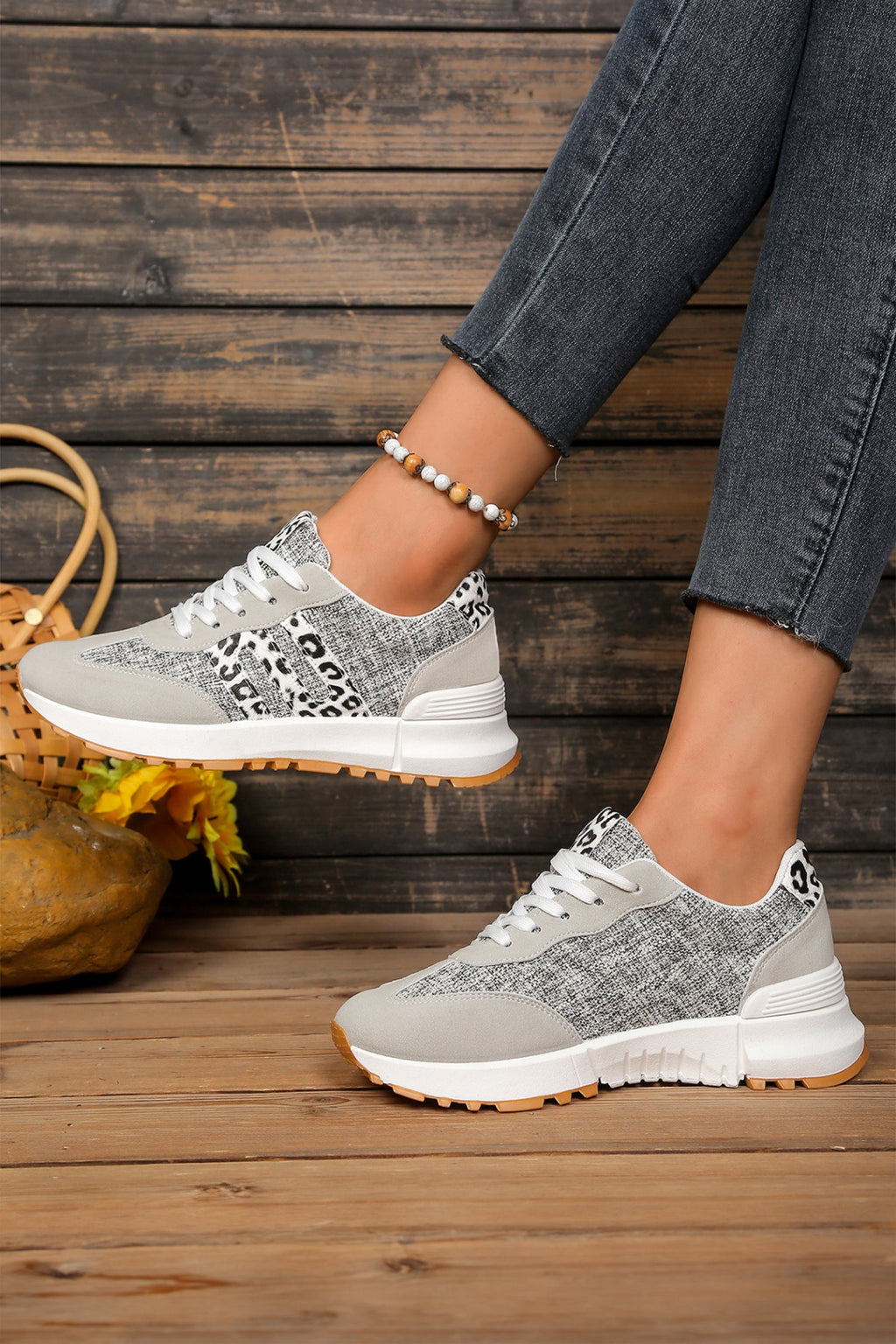 Rosalia Detail Lace Up Sneakers-3