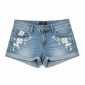 Low Rise Light Blue Denim Shorts Kids