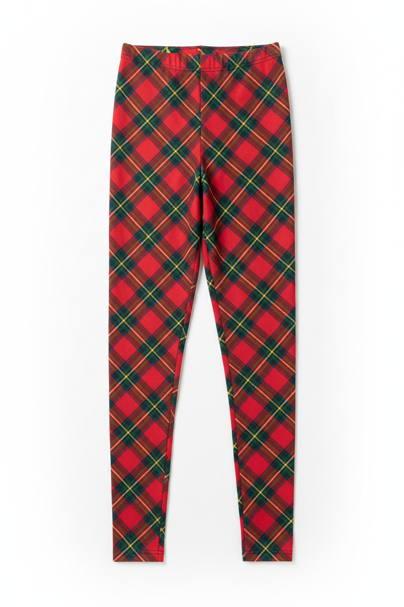 Red & Green Plaid Leggings