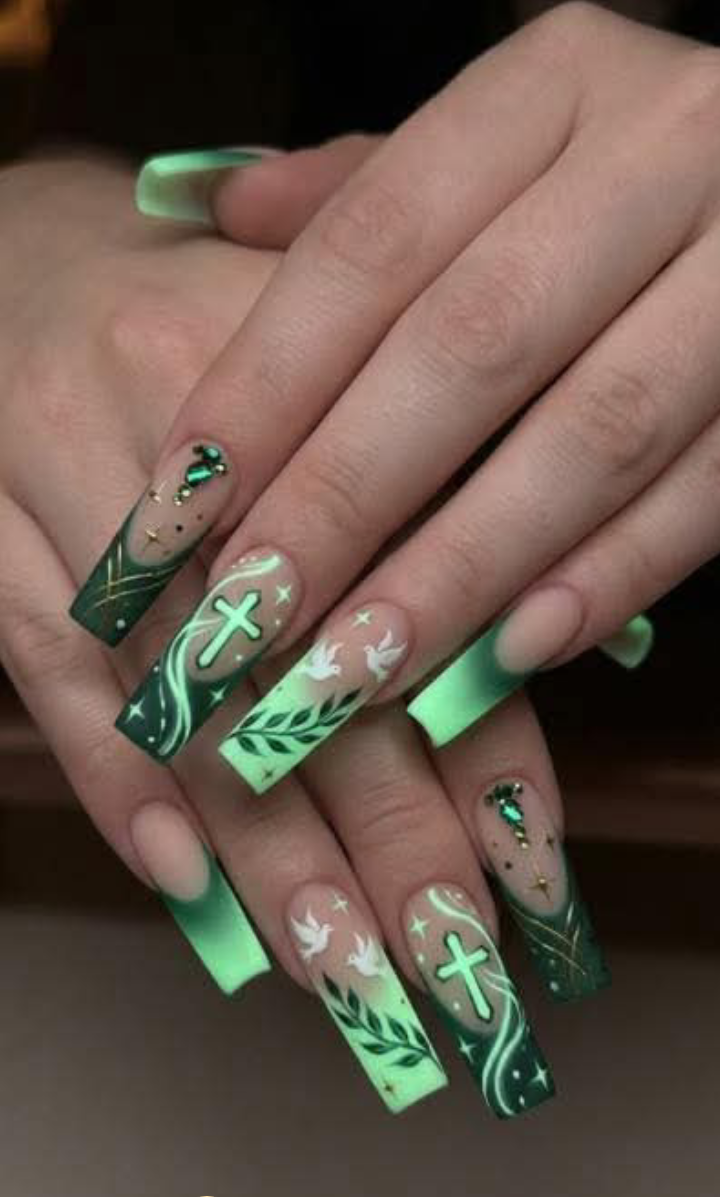 Faith based press on nails
