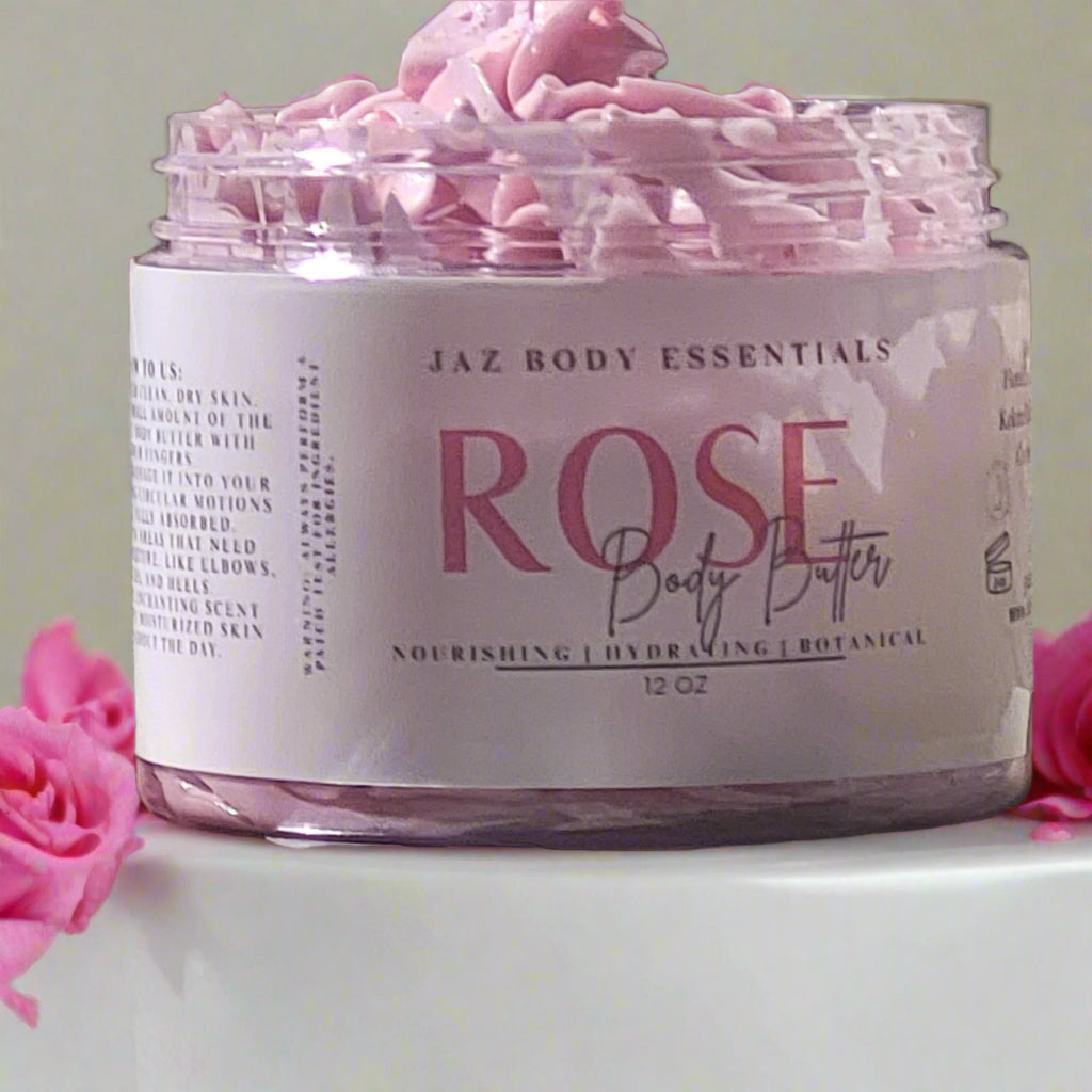 Rose Infused Vegan Body Butter 12oz.-1
